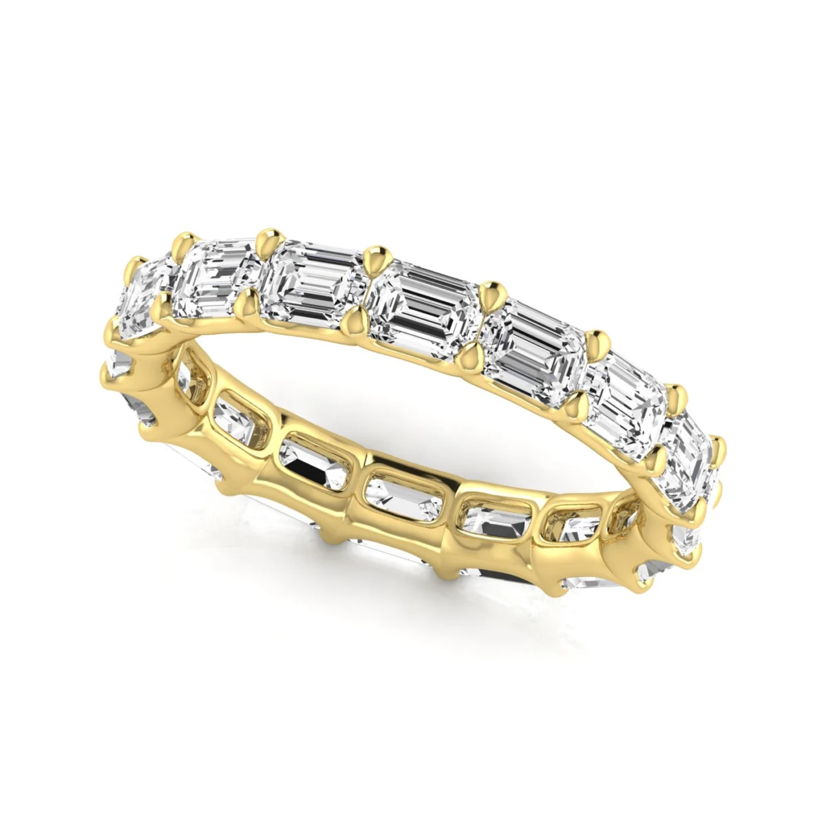 Diamond Emerald Cut Eternity Band - Image 4