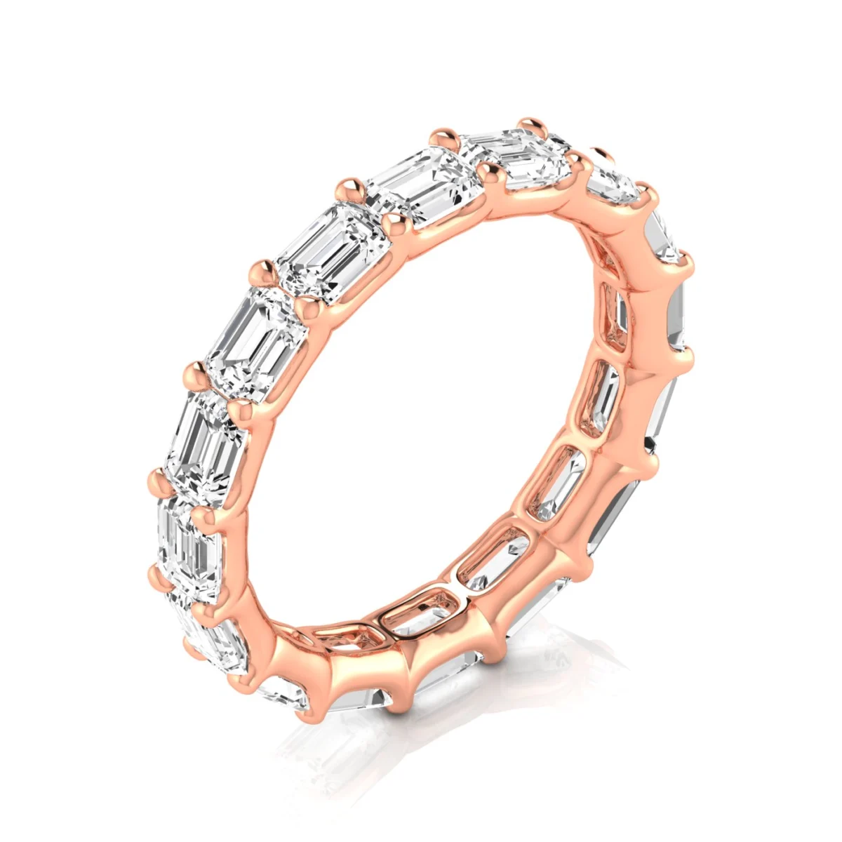 Diamond Emerald Cut Eternity Band - Image 9