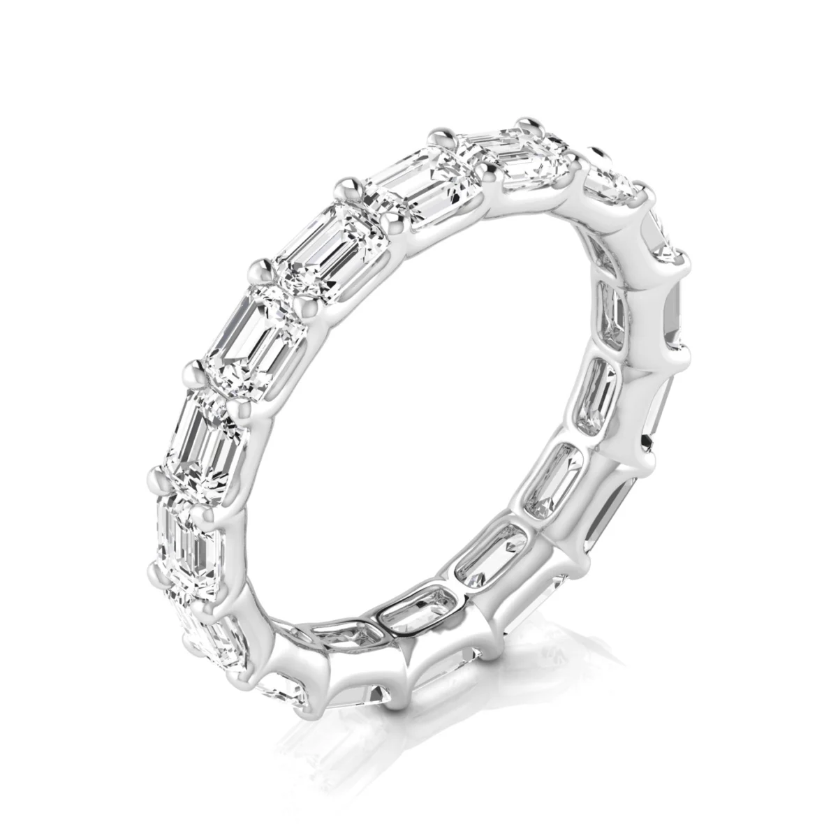 Diamond Emerald Cut Eternity Band - Image 3