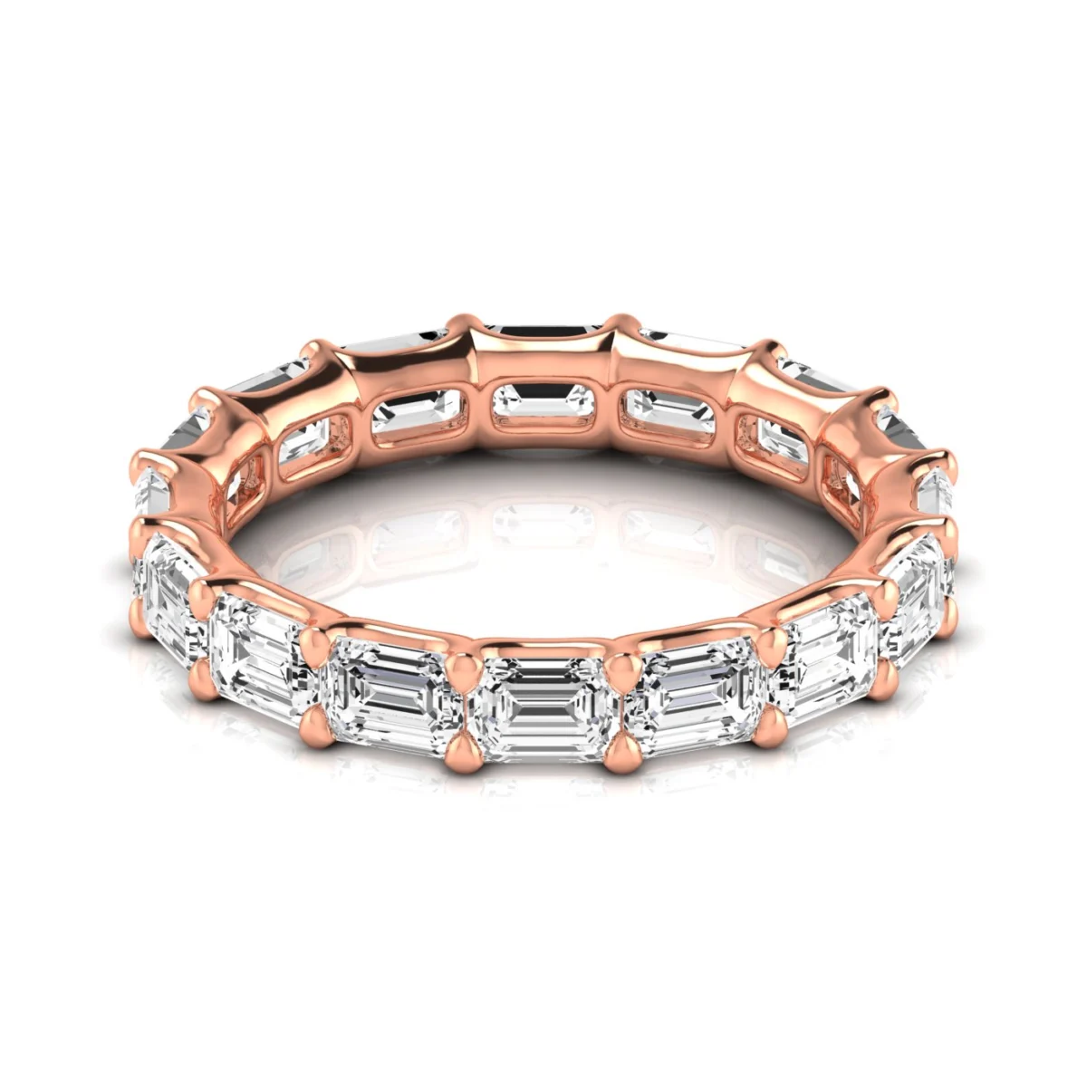 Diamond Emerald Cut Eternity Band - Image 8