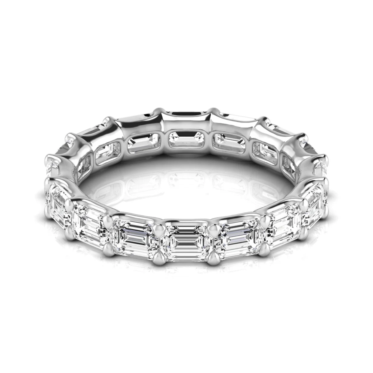 Diamond Emerald Cut Eternity Band - Image 2