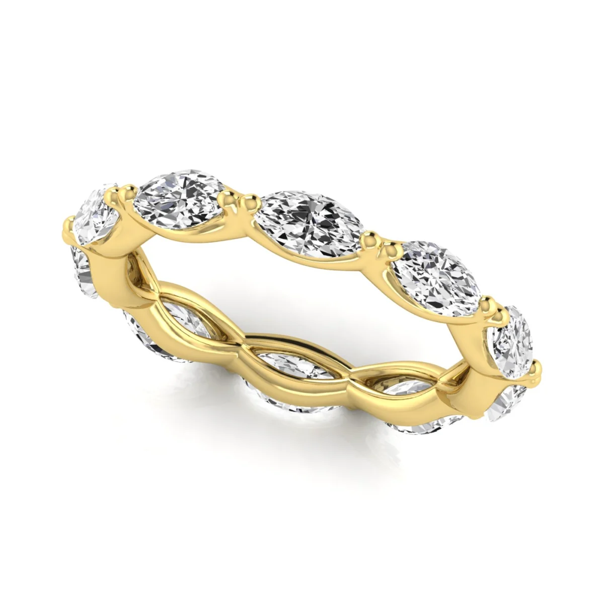 Diamond Emerald Cut Eternity Band - Image 4