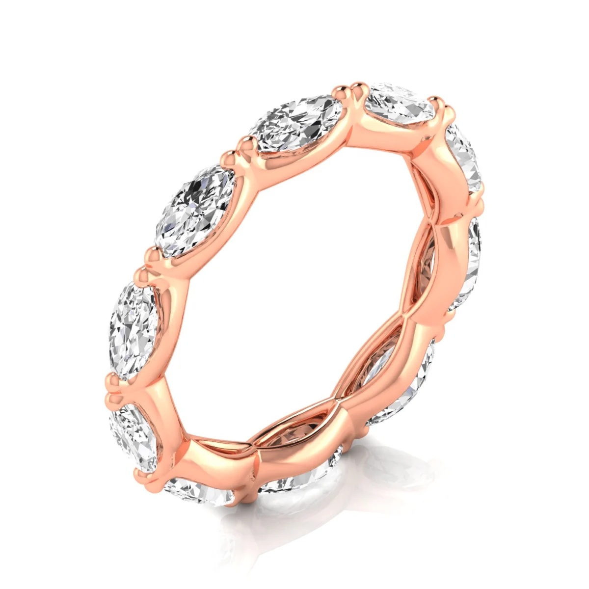 Diamond Emerald Cut Eternity Band - Image 9