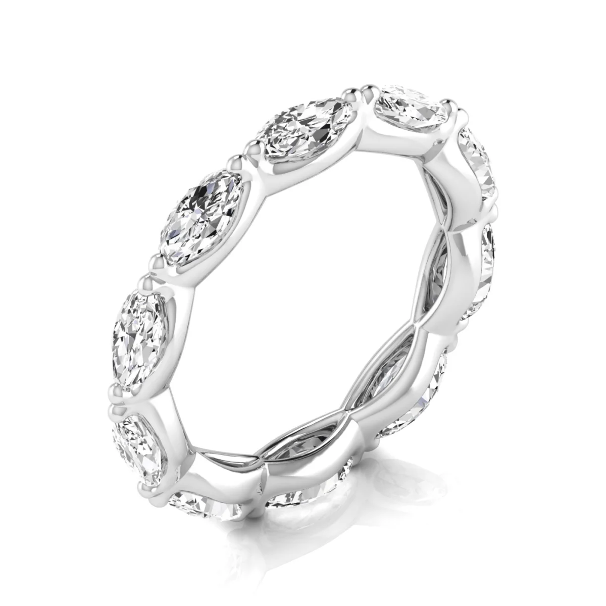 Diamond Emerald Cut Eternity Band - Image 3