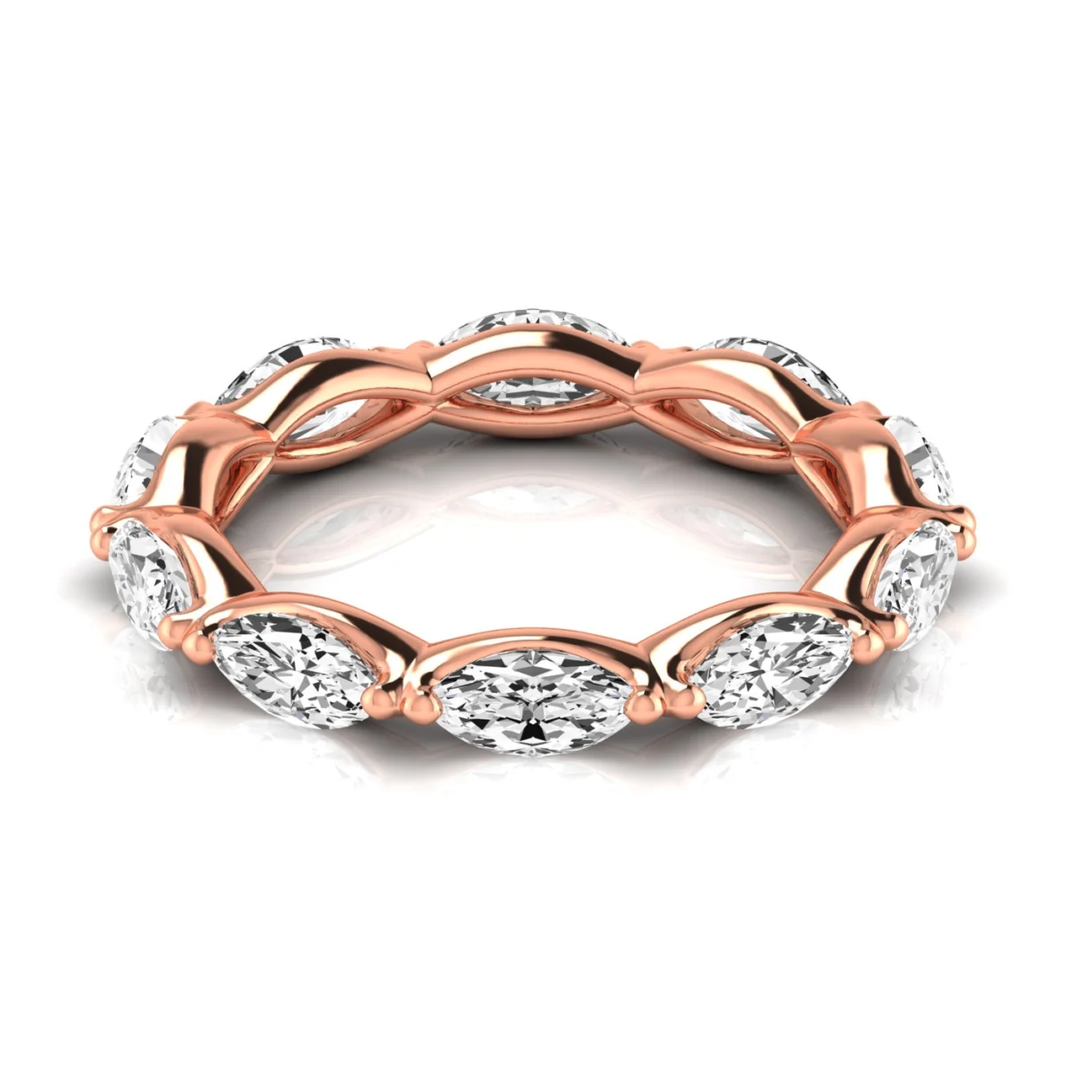 Diamond Emerald Cut Eternity Band - Image 8