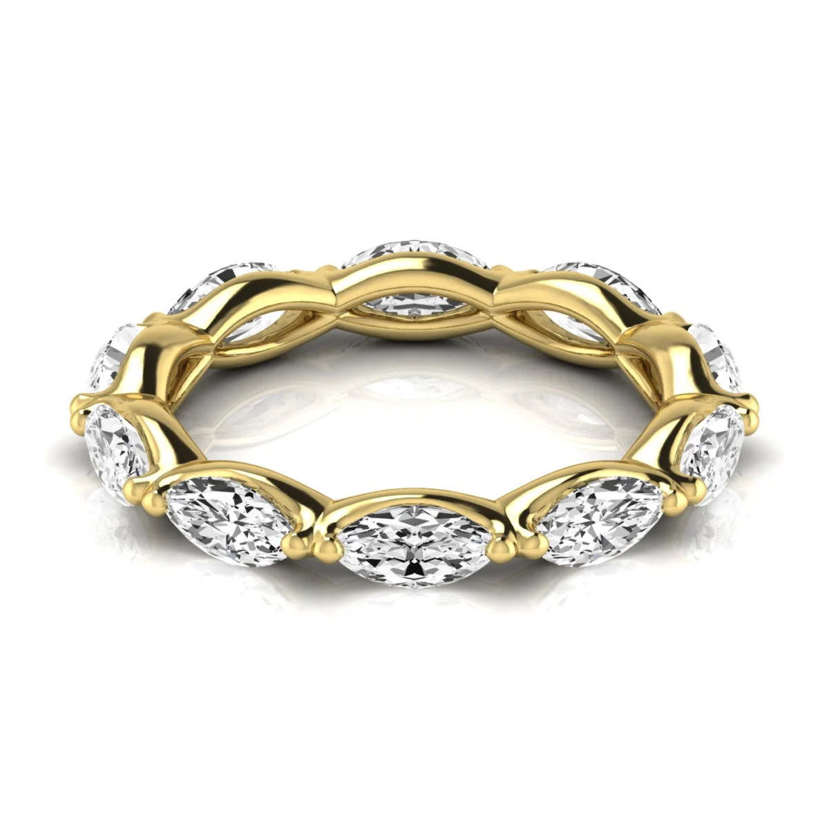 Diamond Emerald Cut Eternity Band - Image 5