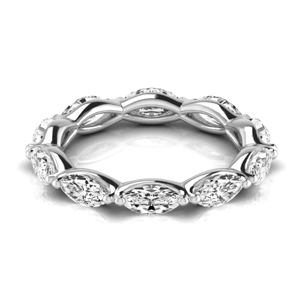 Diamond Emerald Cut Eternity Band - Image 2