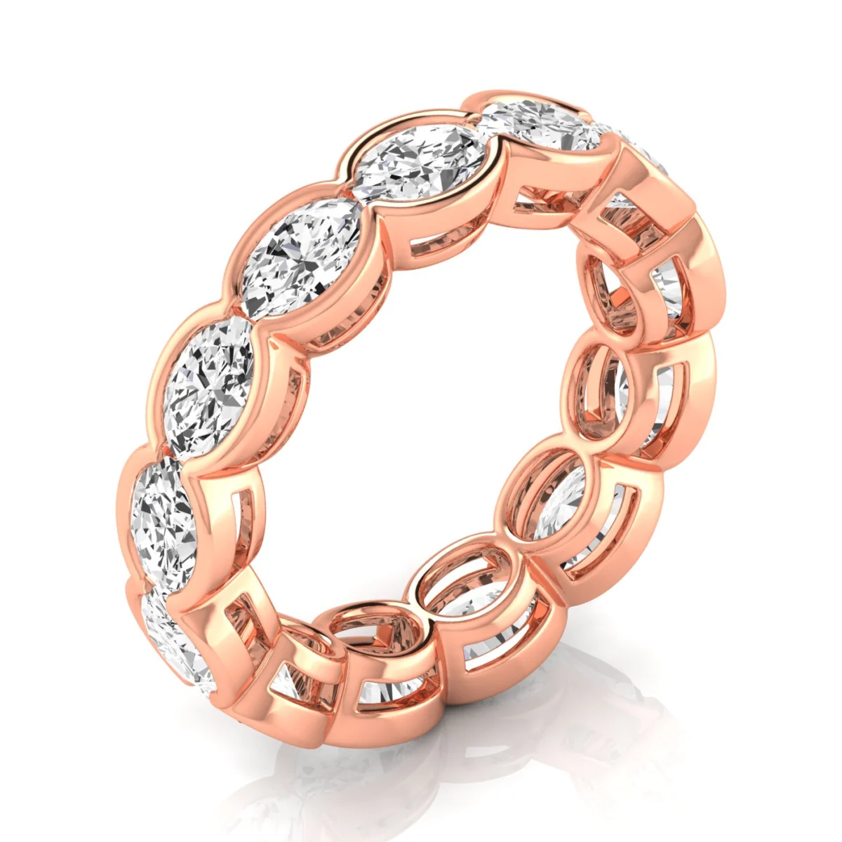 Diamond Emerald Cut Eternity Band - Image 9