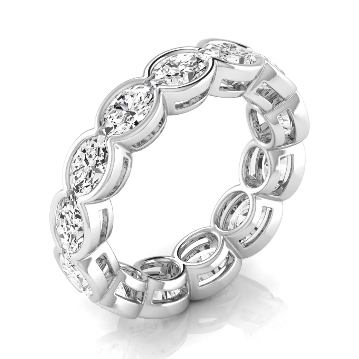 Diamond Emerald Cut Eternity Band - Image 3