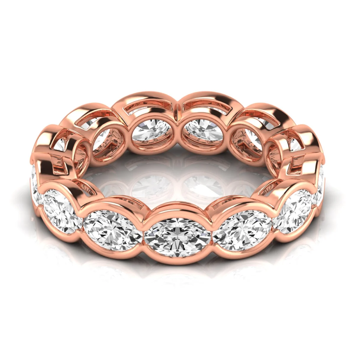 Diamond Emerald Cut Eternity Band - Image 8