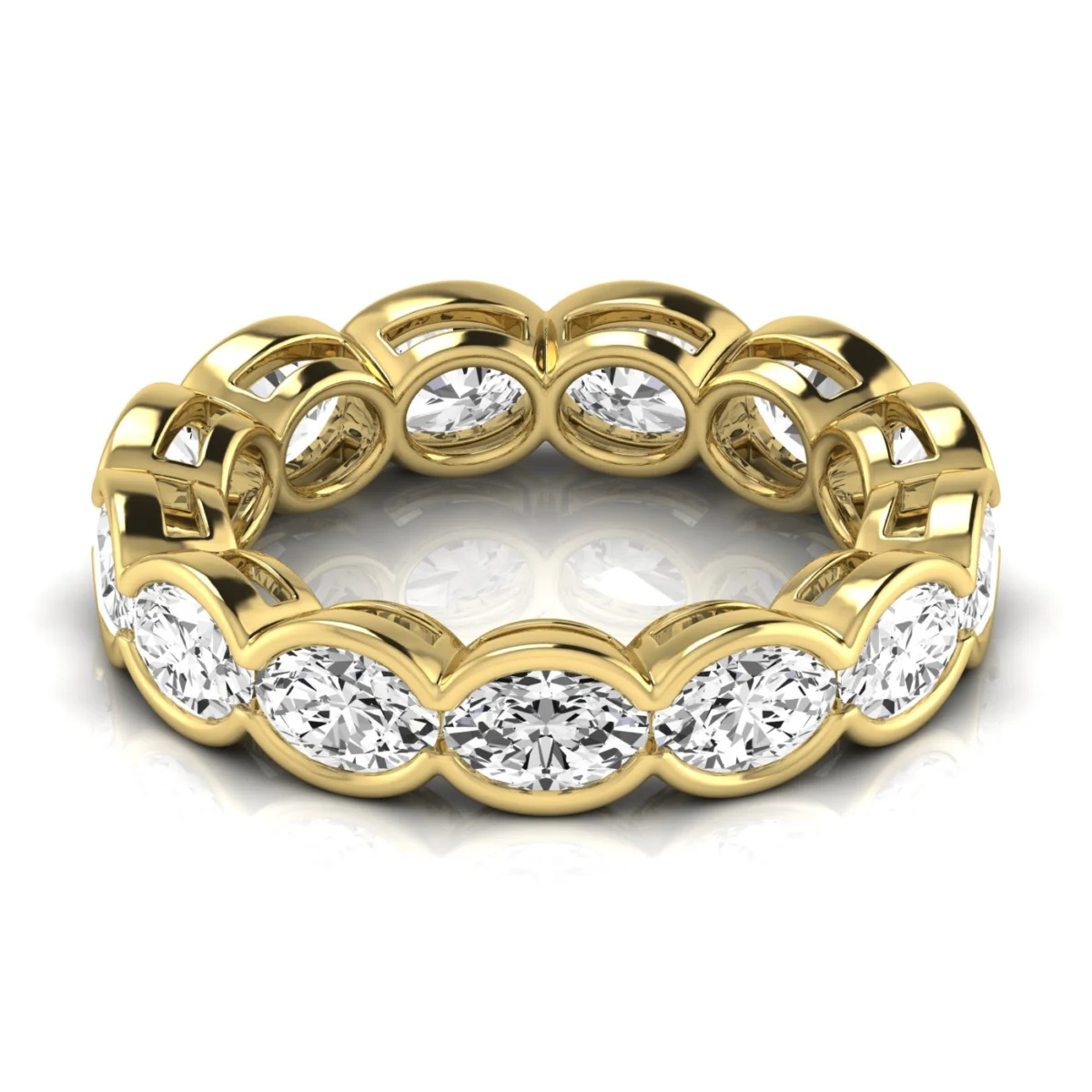 Diamond Emerald Cut Eternity Band - Image 5