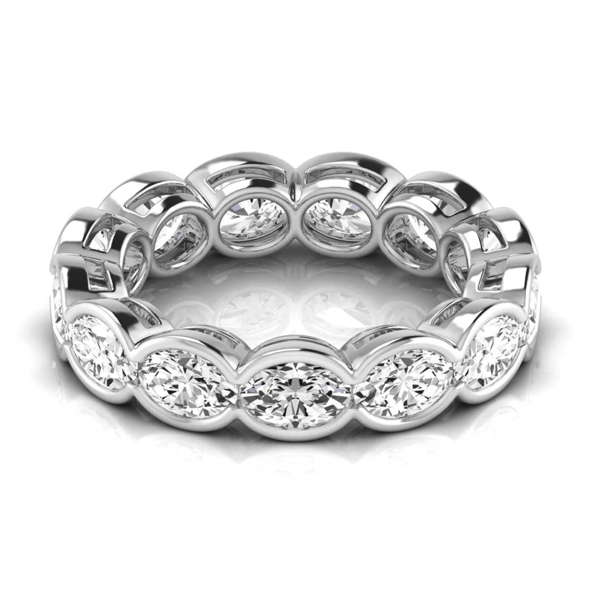 Diamond Emerald Cut Eternity Band - Image 2
