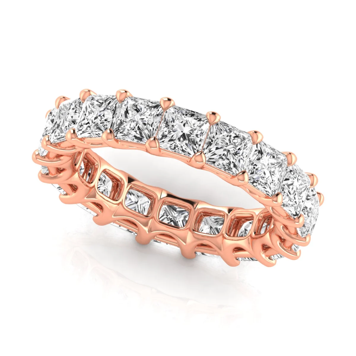 Diamond Emerald Cut Eternity Band - Image 7