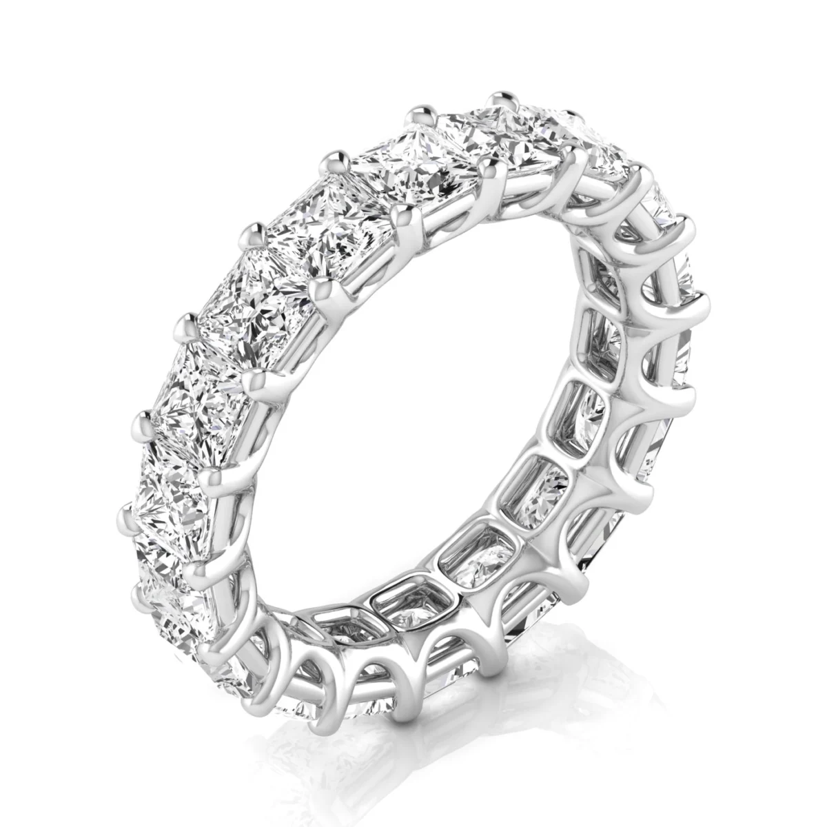 Diamond Emerald Cut Eternity Band - Image 3