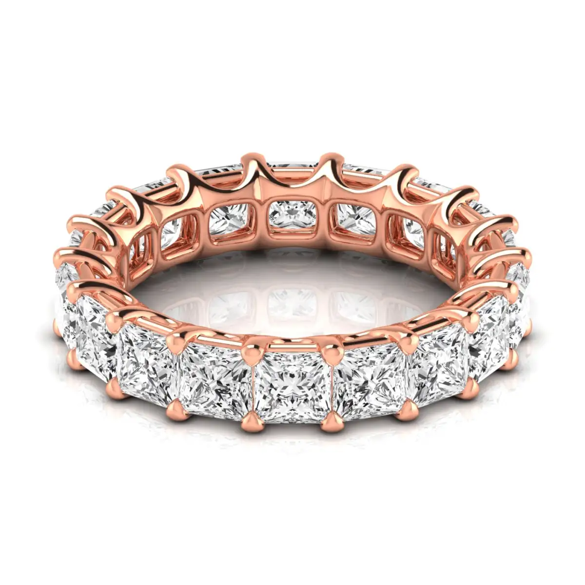 Diamond Emerald Cut Eternity Band - Image 8