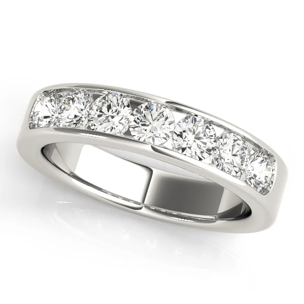 Channel Set Wedding Band