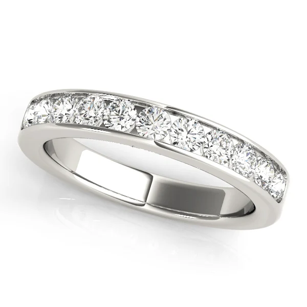 Channel Set Wedding Band