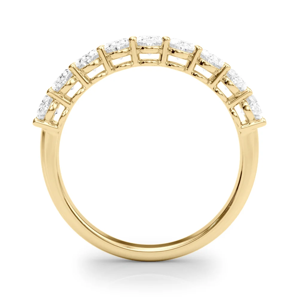 Half Eternity Oval Shape Wedding Band - Image 6