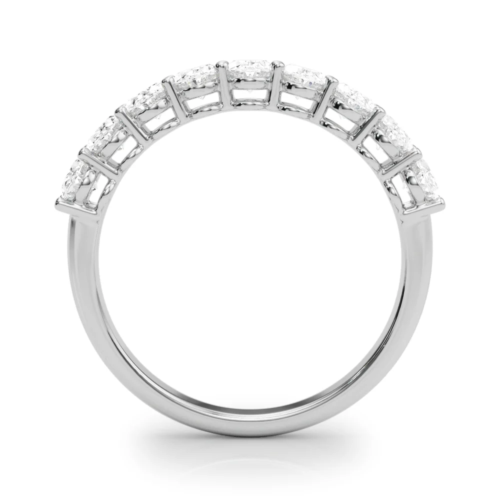 Half Eternity Oval Shape Wedding Band - Image 2